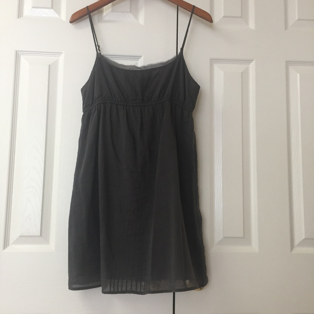 Pintuck spaghetti strap dress